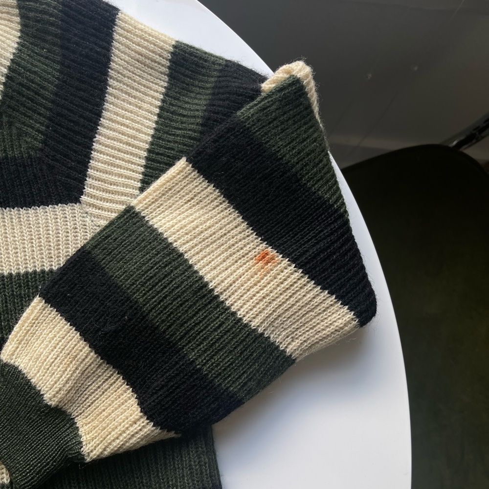 Vintage 40s/50s Striped Zip-Up Sweater - Picture 8 of 15